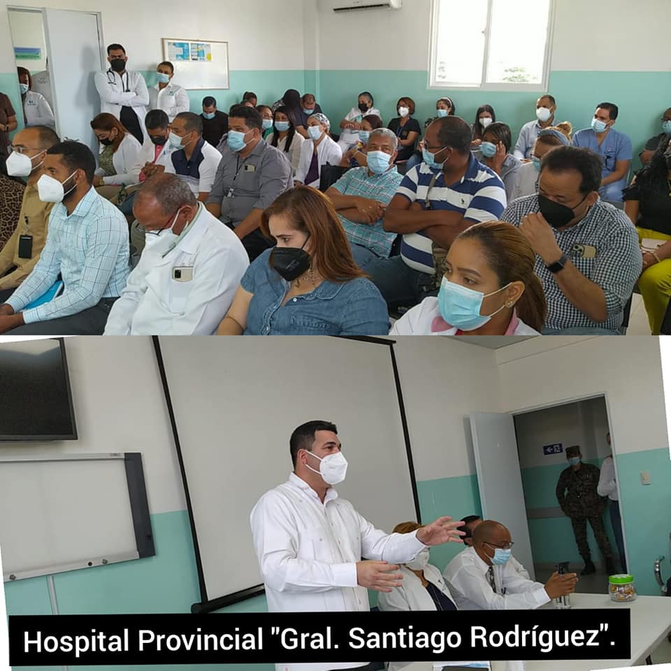 Reunión con el personal médico y paramédicos del hospital provincial “Gral. Santiago Rodríguez “;