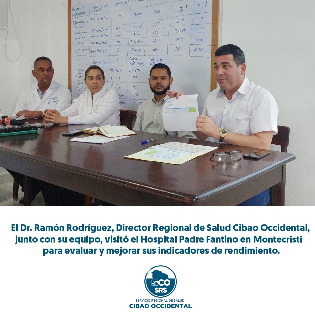 EL DOCTOR RAMÓN RODRÍGUEZ Y SU EQUIPO VISITAN EL HOSPITAL PADRE FANTINO EN MONTECRISTI.