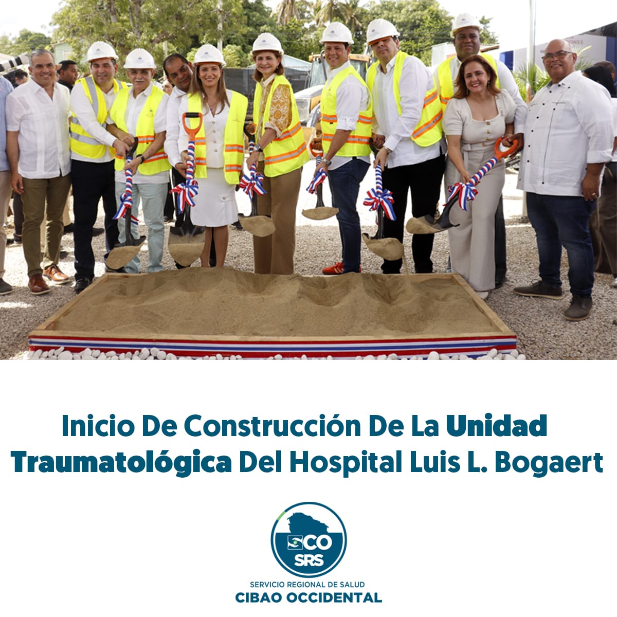 VICEPRESIDENTA RAQUEL PEÑA Y MINISTRO BONILLA INICIAN CONSTRUCCIÓN DE UNIDAD TRAUMATOLÓGICA DEL HOSPITAL LUIS BOGAERT EN VALVERDE