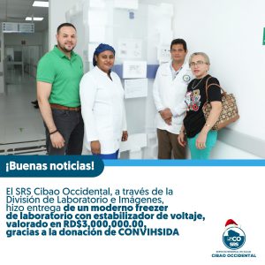 EL HOSPITAL REGIONAL LUIS L. BOGAERT RECIBE MODERNO FREEZER DE LABORATORIO PARA REFORZAR SUS SERVICIOS