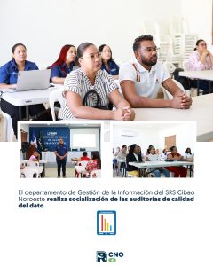 SRS CIBAO NOROESTE SOCIALIZA AUDITORÍAS DE CALIDAD DEL DATO CON PERSONAL ESTADÍSTICO DE HOSPITALES