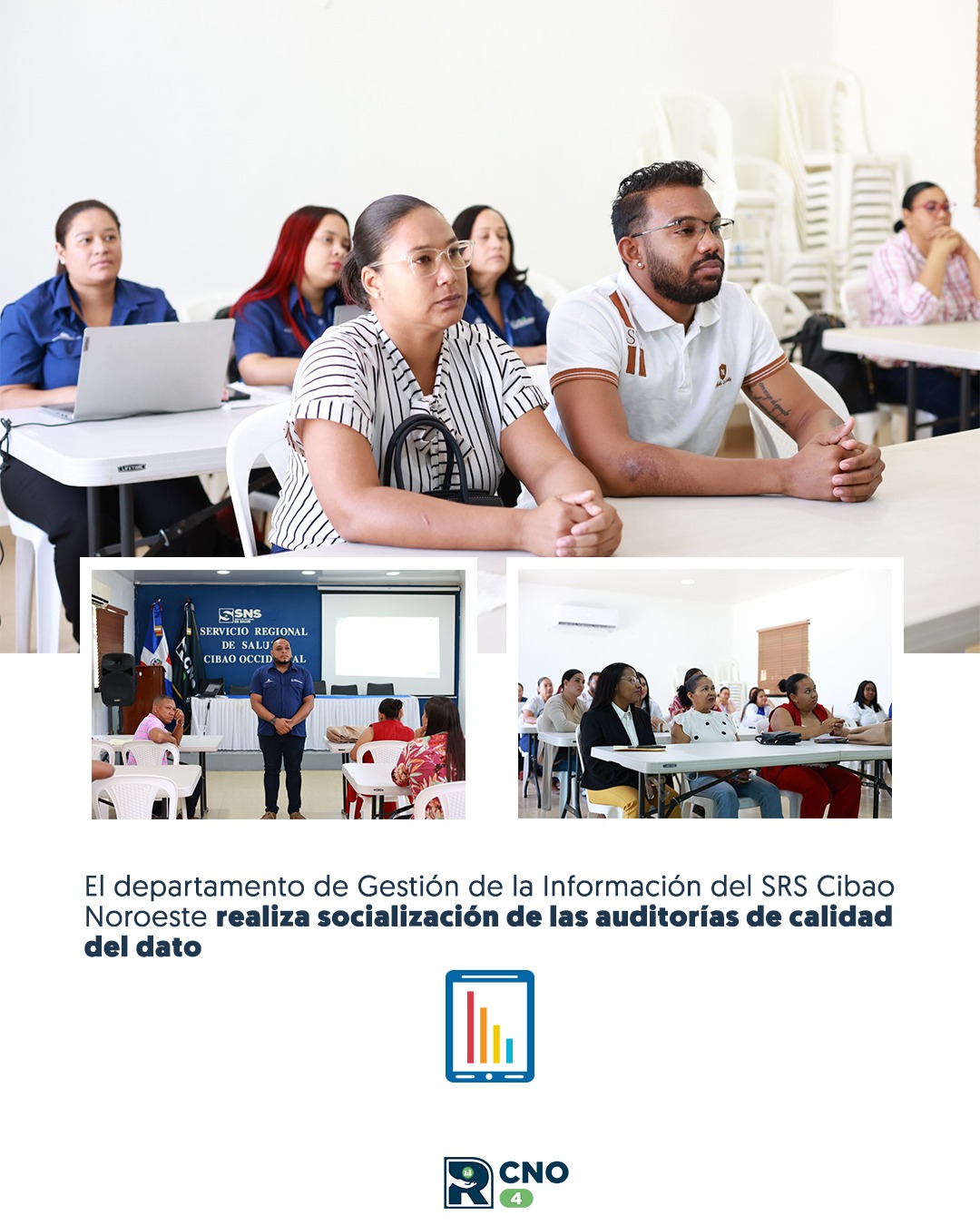 SRS CIBAO NOROESTE SOCIALIZA AUDITORÍAS DE CALIDAD DEL DATO CON PERSONAL ESTADÍSTICO DE HOSPITALES