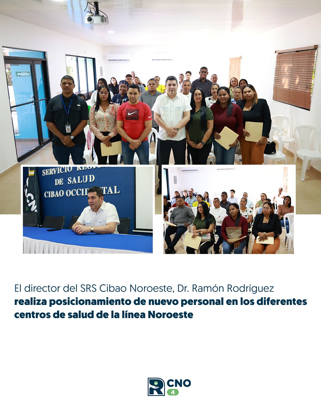 SERVICIO REGIONAL DE SALUD CIBAO NOROESTE FORTALECE SU RED ASISTENCIAL CON EL POSICIONAMIENTO DE NUEVO PERSONAL EN CENTROS DE LA LÍNEA NOROESTE