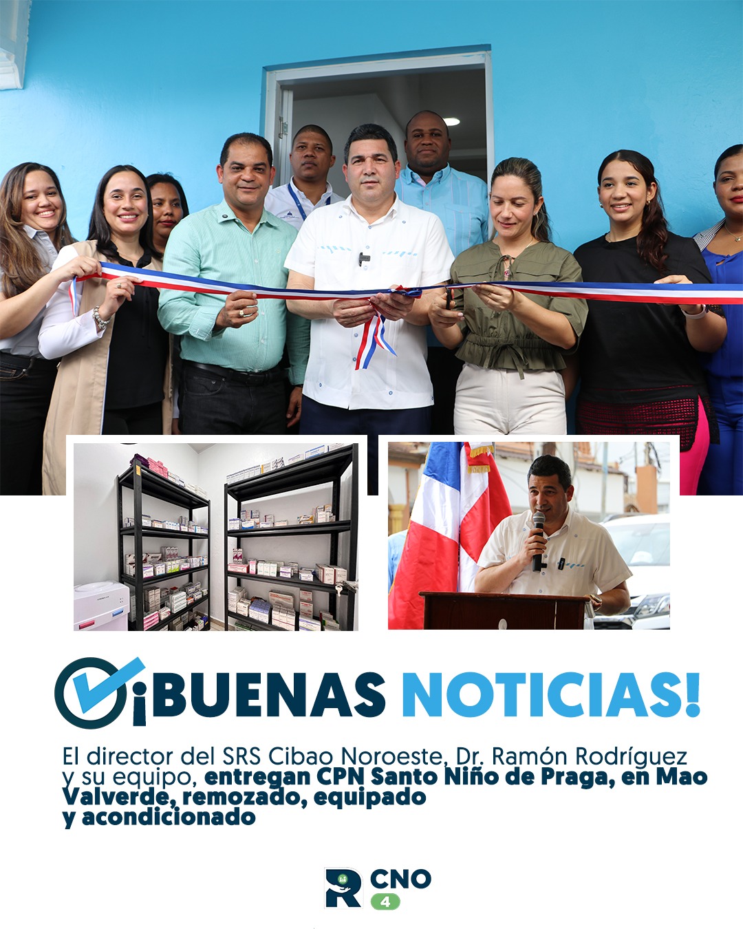 EL DIRECTOR REGIONAL DE SALUD CIBAO NOROESTE, DR. RAMÓN RODRÍGUEZ, ENTREGA CENTRO DE PRIMER NIVEL TOTALMENTE REMOZADO EN MAO