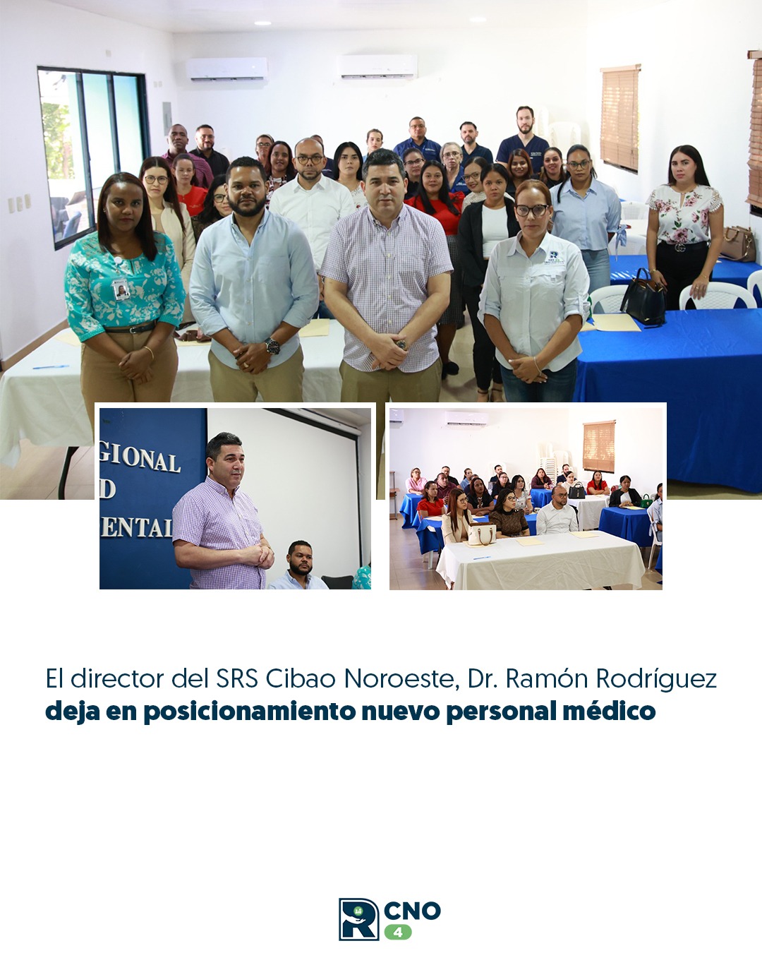 DIRECTOR REGIONAL DE SALUD CIBAO NOROESTE POSICIONA NUEVO PERSONAL MÉDICO EN CENTROS DE LA REGIÓN