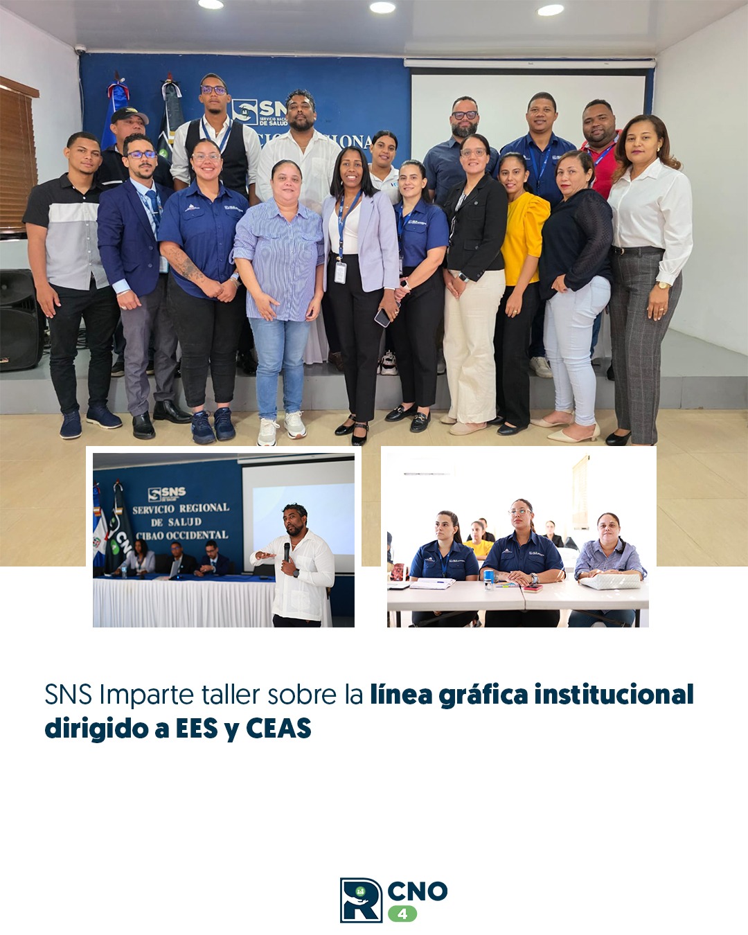 SRS CIBAO NOROESTE RECIBE CAPACITACIÓN DEL SNS SOBRE LÍNEA GRÁFICA Y MANUAL DE IDENTIDAD INSTITUCIONAL