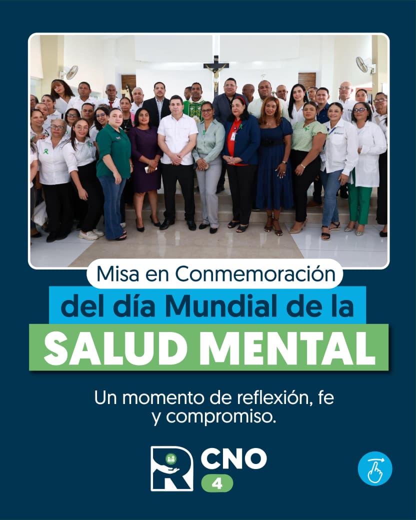 SRS CIBAO NOROESTE CONMEMORA EL DÍA MUNDIAL DE LA SALUD MENTAL CON ACTO DE FE Y REFLEXIÓN